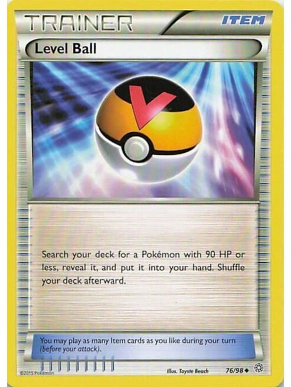 Pokemon TCG 2015 Level Ball NM AOR